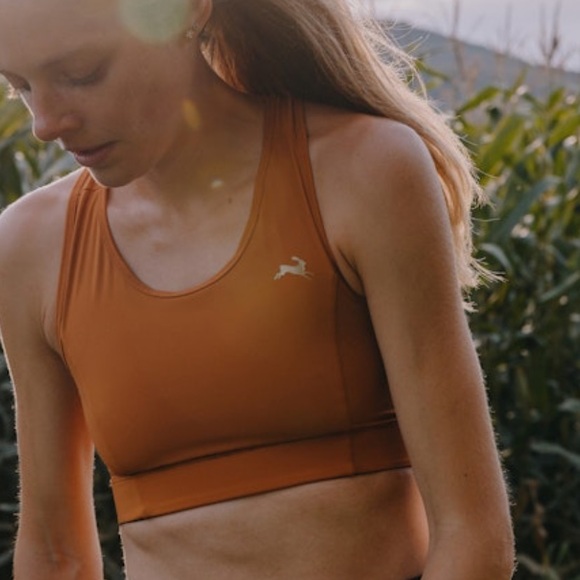 Tracksmith Allston Sports Bra Distance Running Nylon Black Longline Racerback - Picture 11 of 13